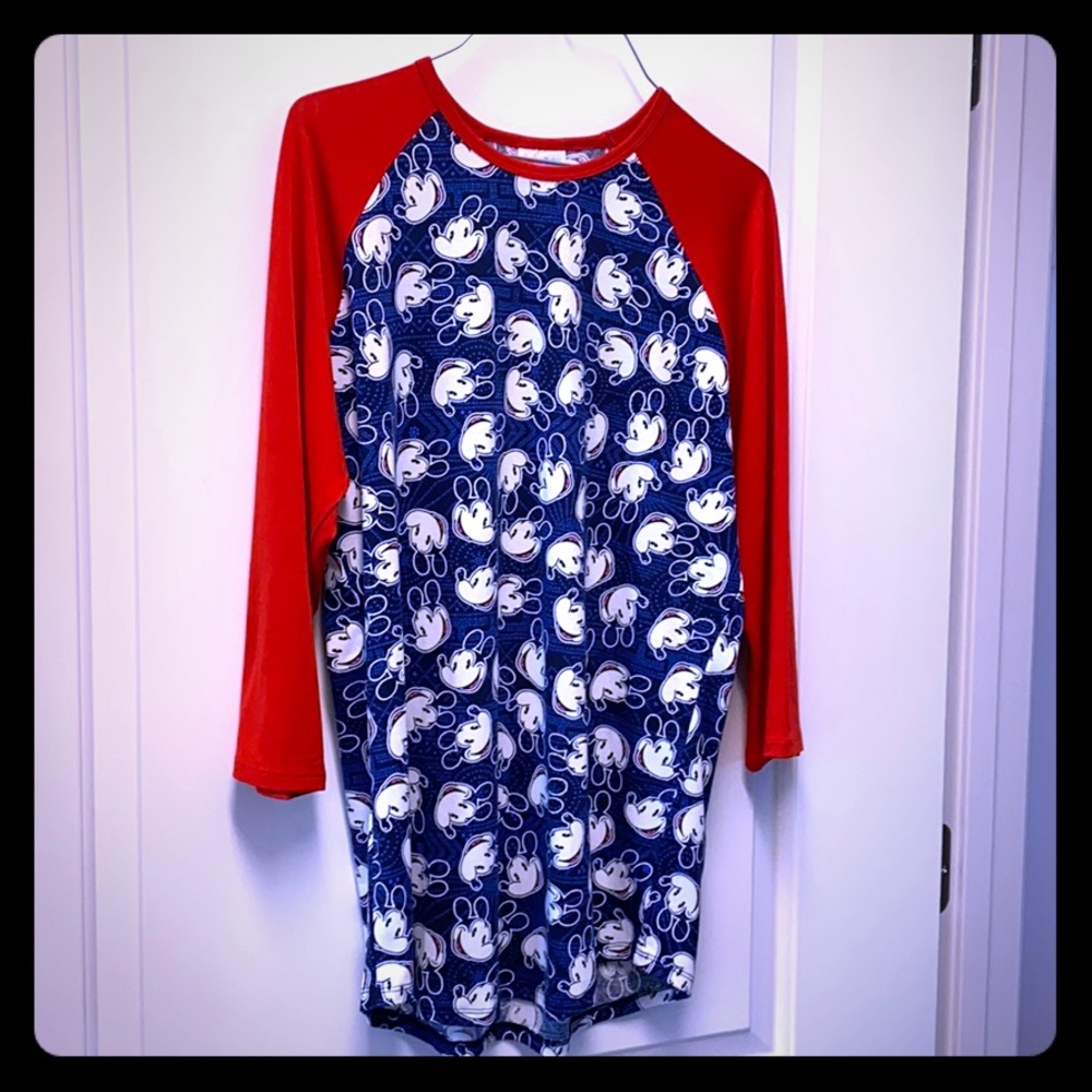 LuLaRoe Disney Mickey Randy shirt, size Large